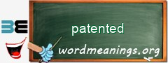 WordMeaning blackboard for patented